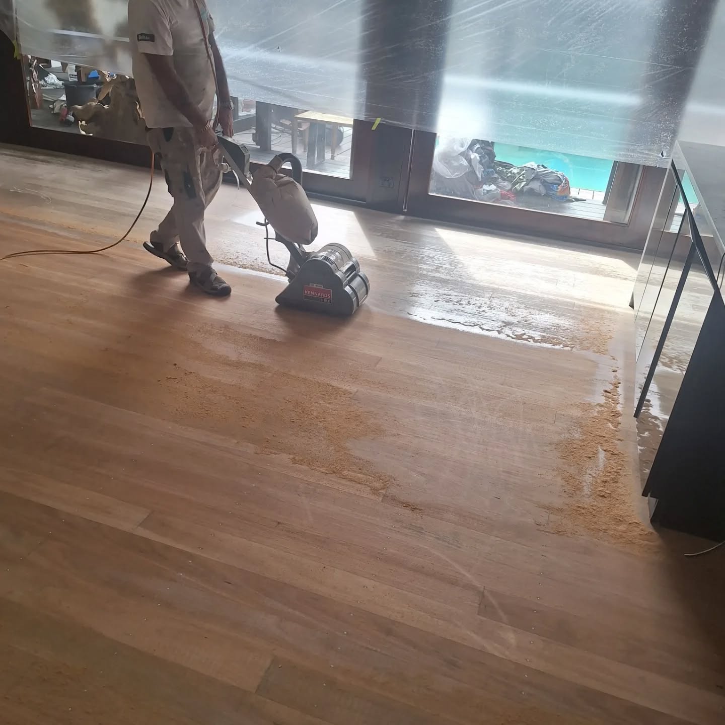 Timber floor before